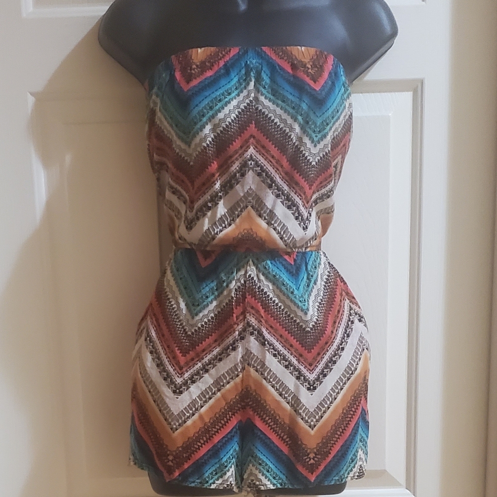 Multi Color Romper with Pockets
